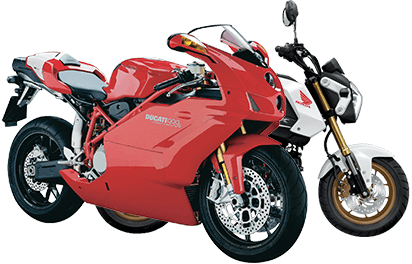 Ducati 999 S Mono (£6,500) & Honda MSX 125 "Grom" (£3,300)