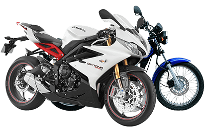 Triumph Daytona 675 R (£7,500) & Honda CG125 (£1,500)