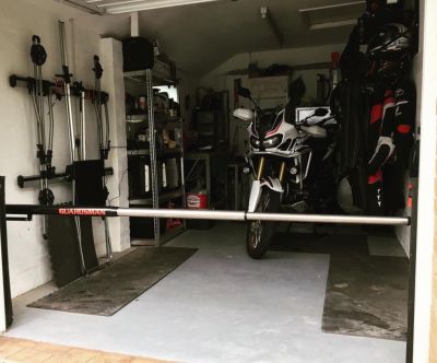 Motorcycle Security: Guardsman Garage Security Barrier