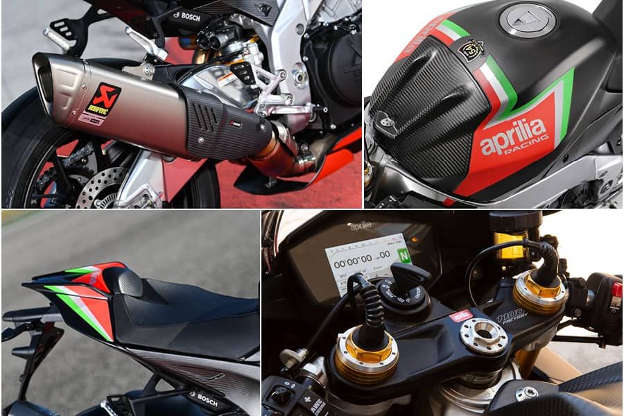 Aprilia RSV4 1100 Factory 2020 performance closeup