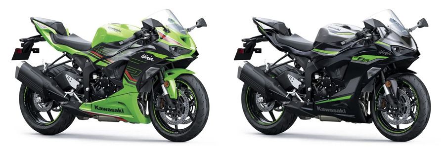 Two colour options for Kawasaki ZX-6R 2024 model