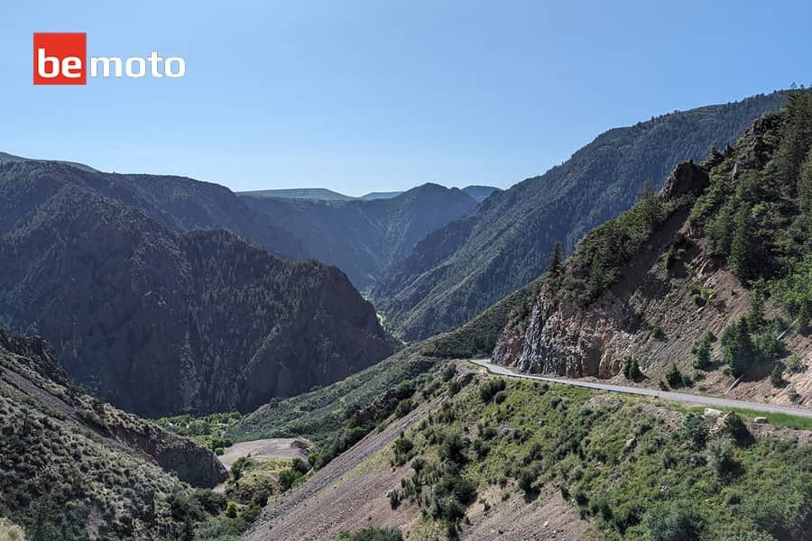 Alpine climbs and drops with steep tight hairpin bends