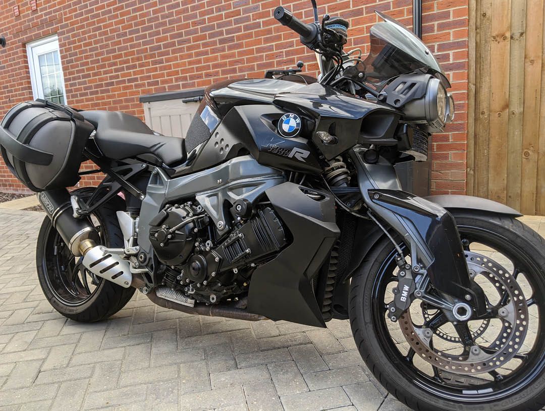 BMW K1300 R with panniers