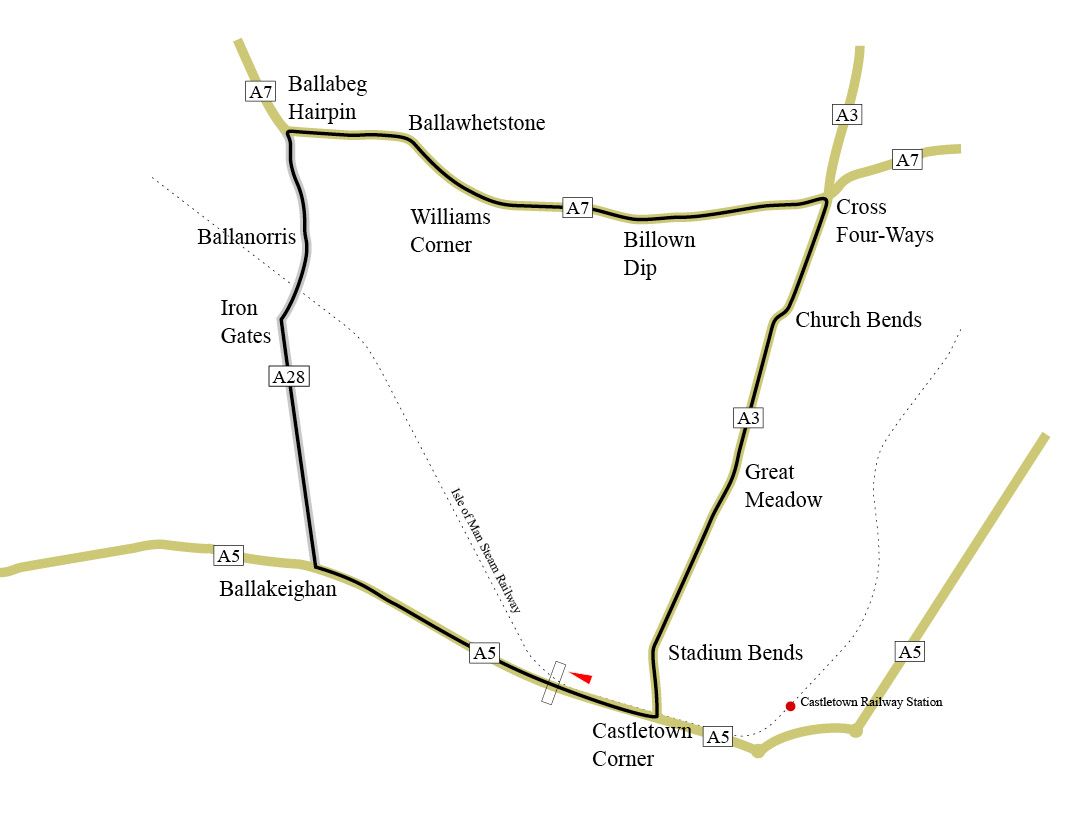 Southern 100 Billown Circuit Map By Readro - Own work, CC0,