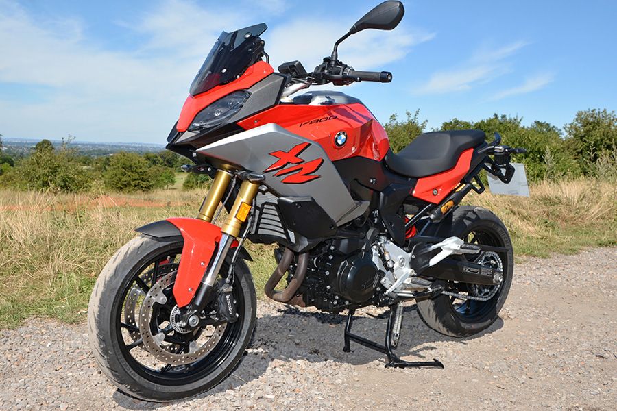 BMW F900 XR on road side