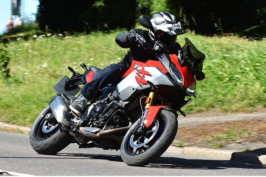 BMW Motorrad 2020 F900 XR in a bend