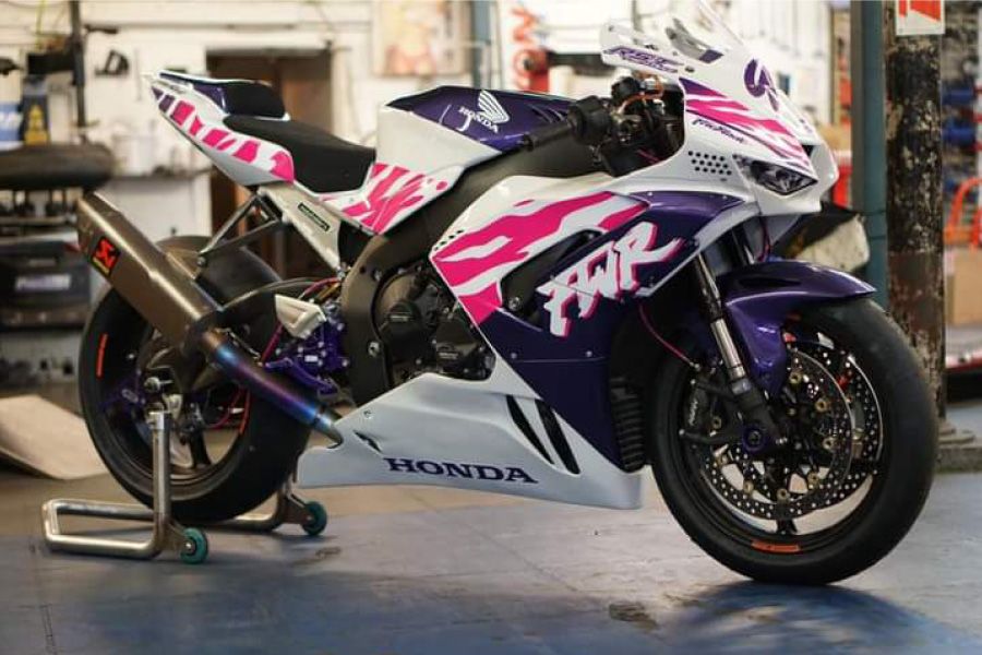 Bob Collins 2021 Fireblade in Pink FWR Livery