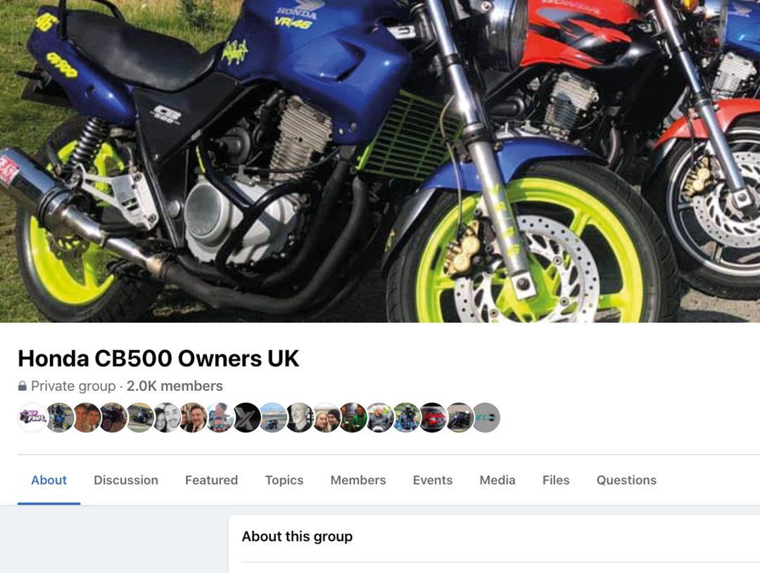 Honda CB500 Owners UK facebook page