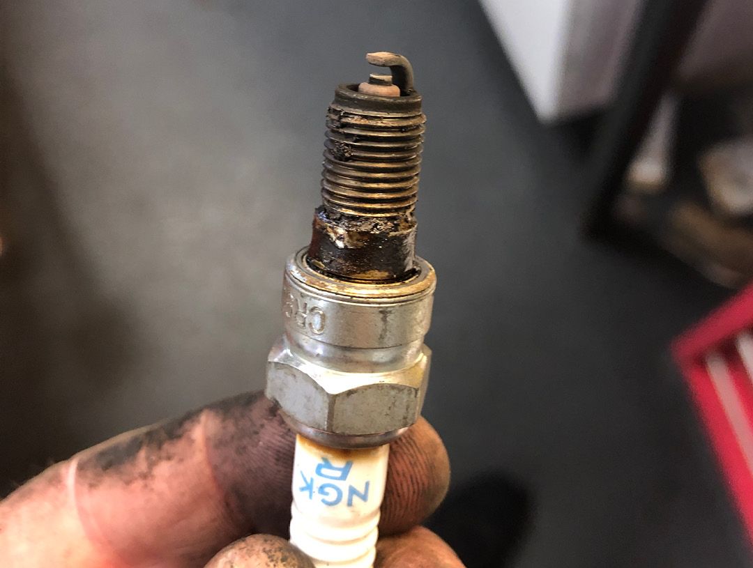 NGK Spark Plug old dirty used