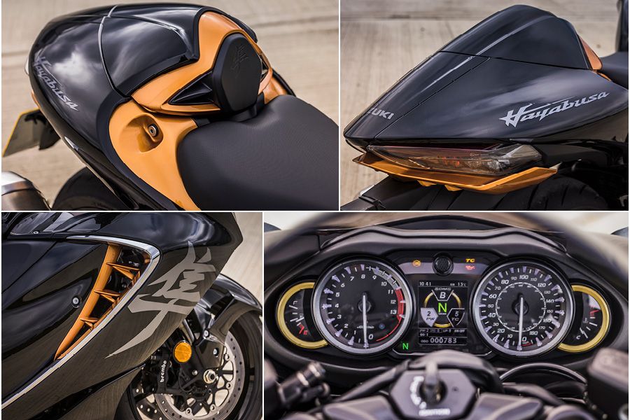 Close up images of detailed sections of the new 2021 Suzuki Hayabusa