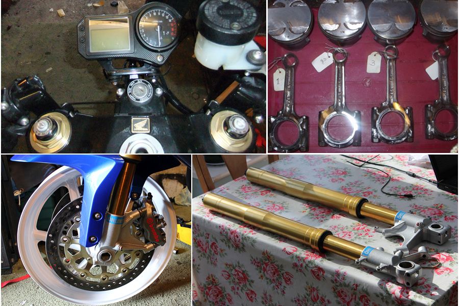 Stages of modifying the honda cbr fireblade