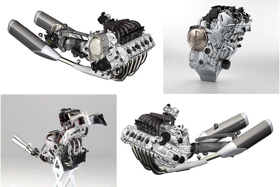 Combined image of Kawasaki BMW and Honda Engines