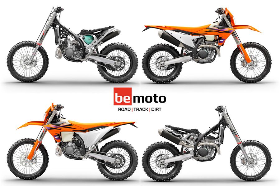 Detailed images of the new 2024 KTM EXC dirt bike