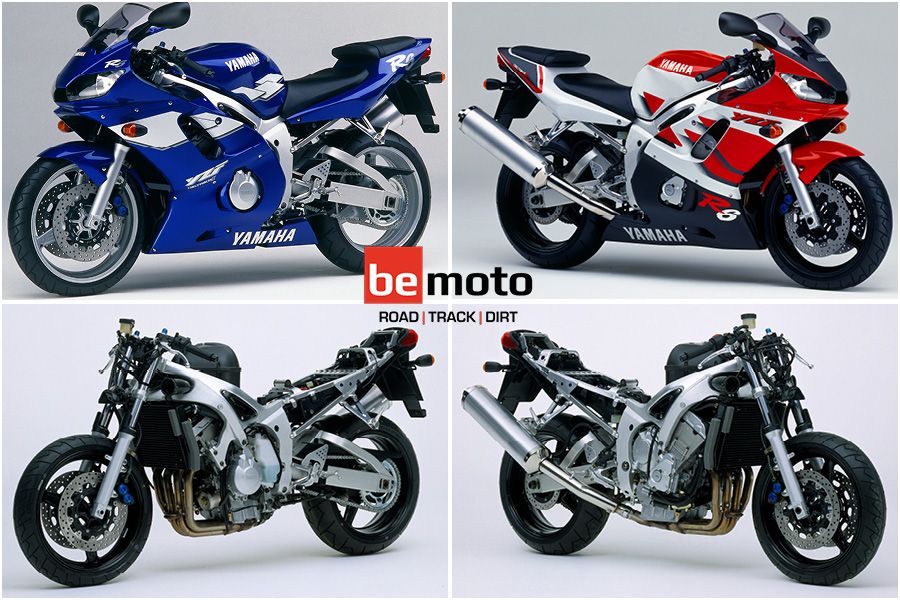 The First Yamaha YZF-R6 5EB in Red and Blue