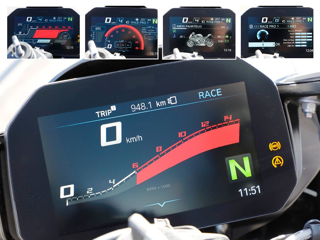 BMW S1000RR 2019 dash up close