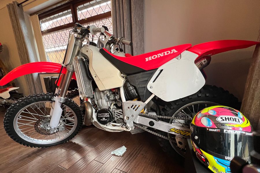 Davey Todd dirt bike in red and white