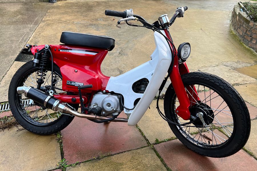 Davey Todd's modified Honda Cub