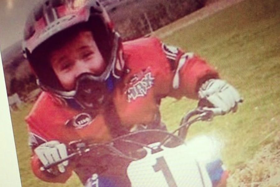Davey Todd as a child on his Honda QR50
