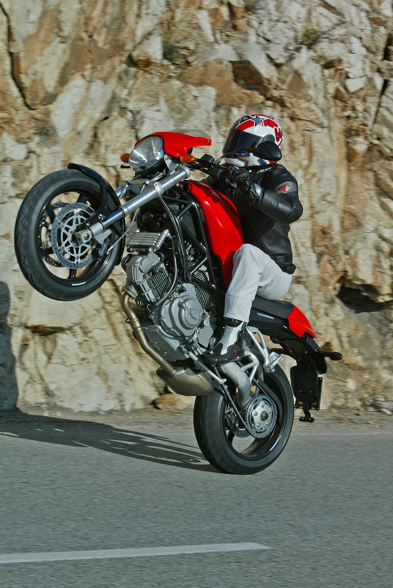 Ducati Monster wheelie
