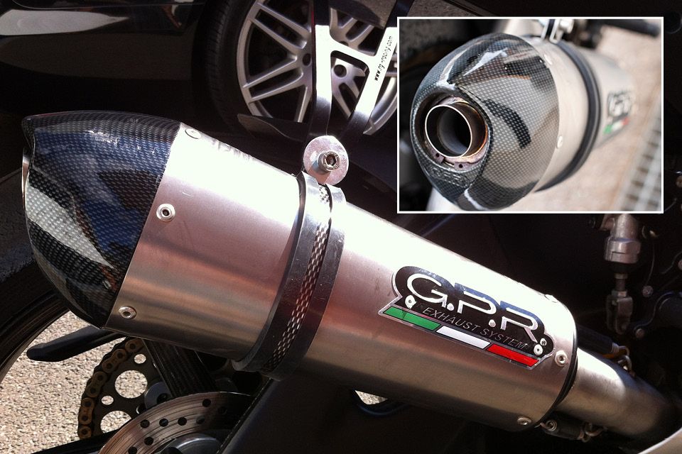 Motorcycle end can with removable baffles