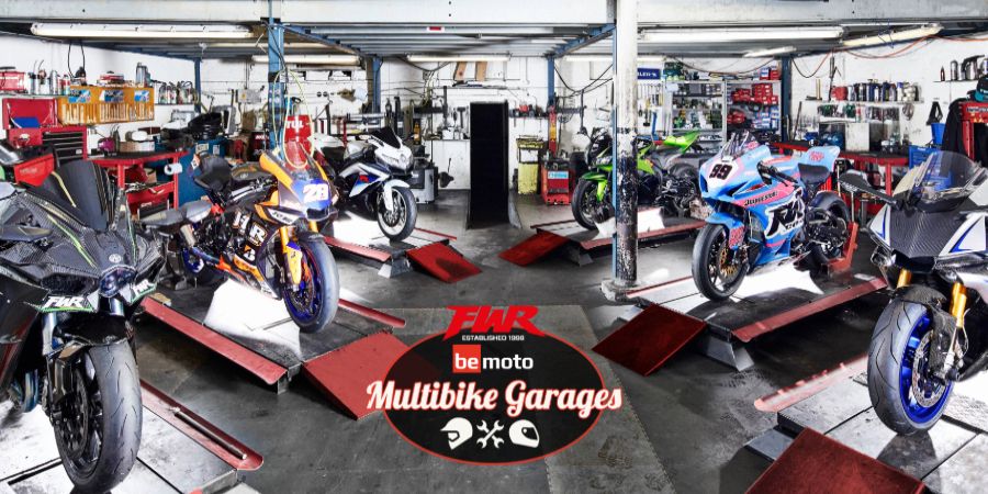 BeMoto Multi Bike Garages featuring Bob Collins of FWR Tyres