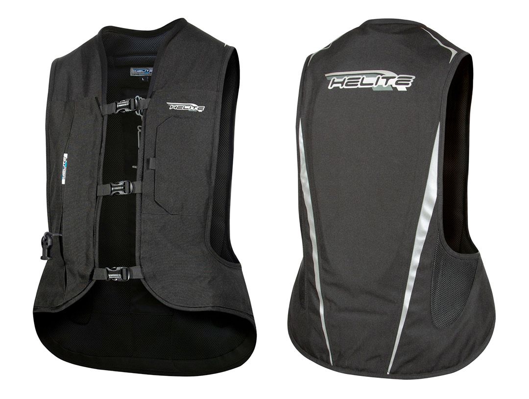 Helite Turtle 2 Airbag Vest front and back studio black