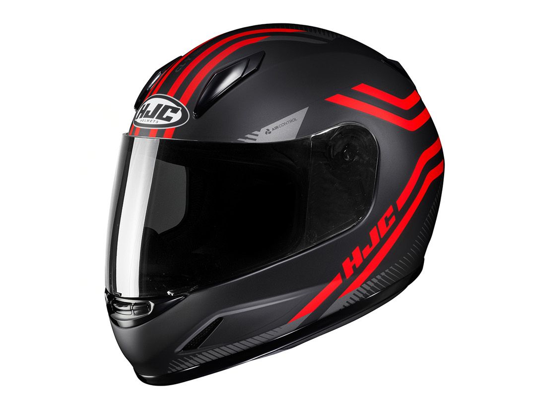 HJC CL-Y red small motorcycle crash helmet childrens