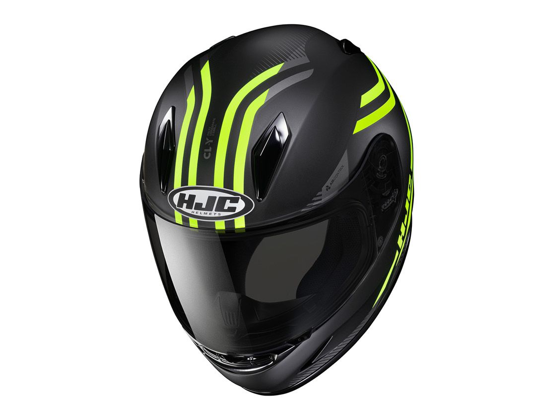 HJC CL-Y yellow small motorcycle crash helmet