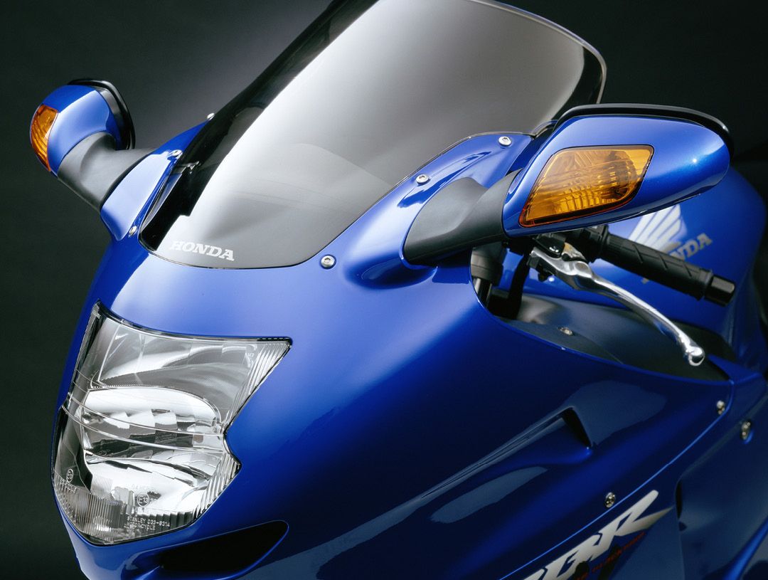 Honda Blackbird CBR1100XX blue headlight screen cowl nose