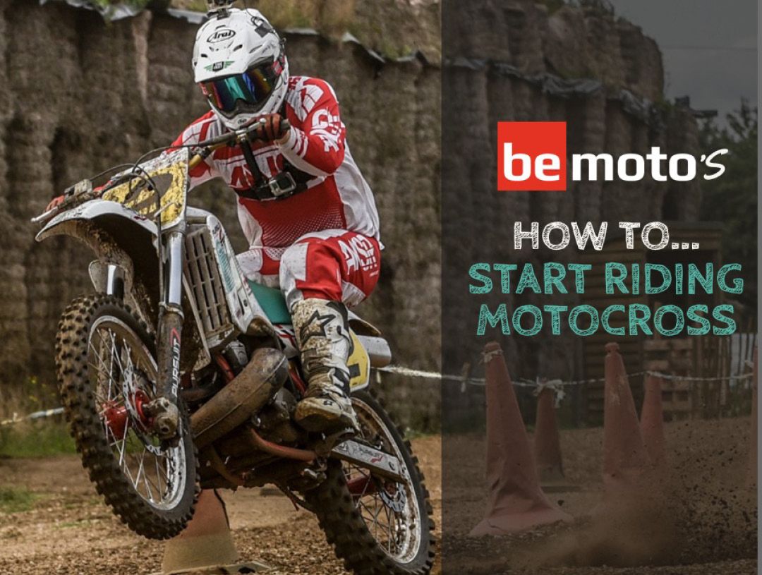 How to start riding motocross banner for BeMoto website article