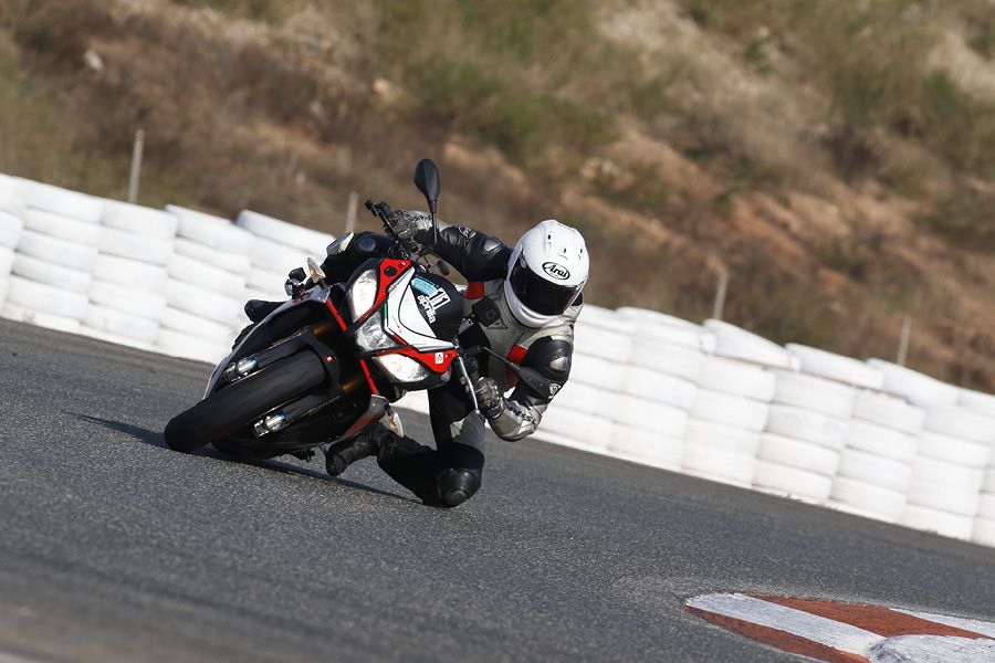 Knee down on track at Cartagena circuit in Spain