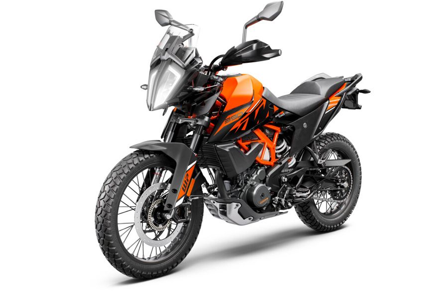 KTM 390 ADVENTURE SW 2023 left side studio static