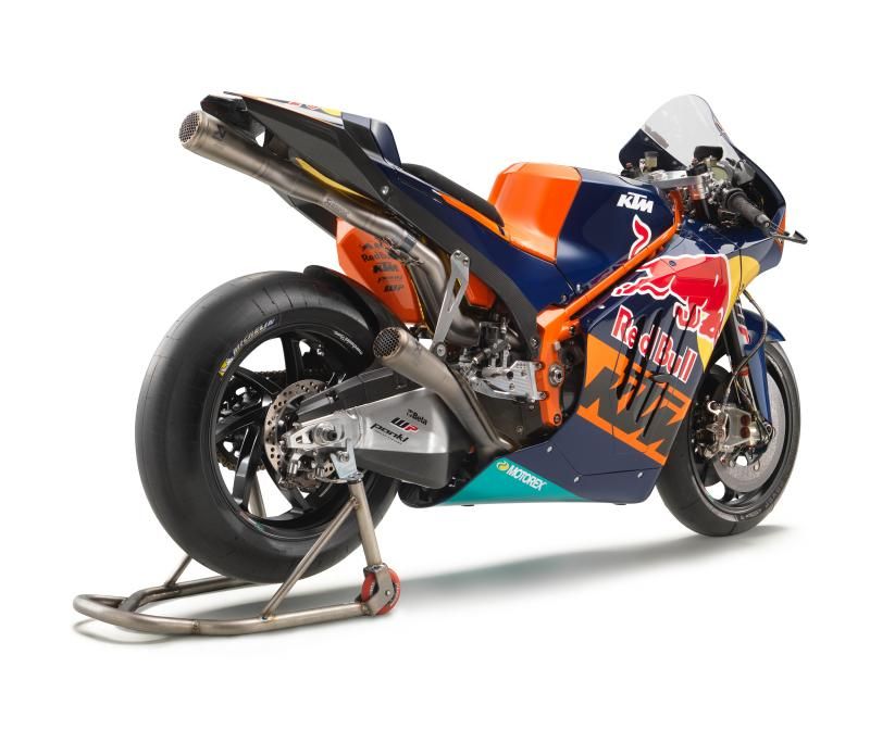 KTM-RC16 MotoGP bike on paddock stand