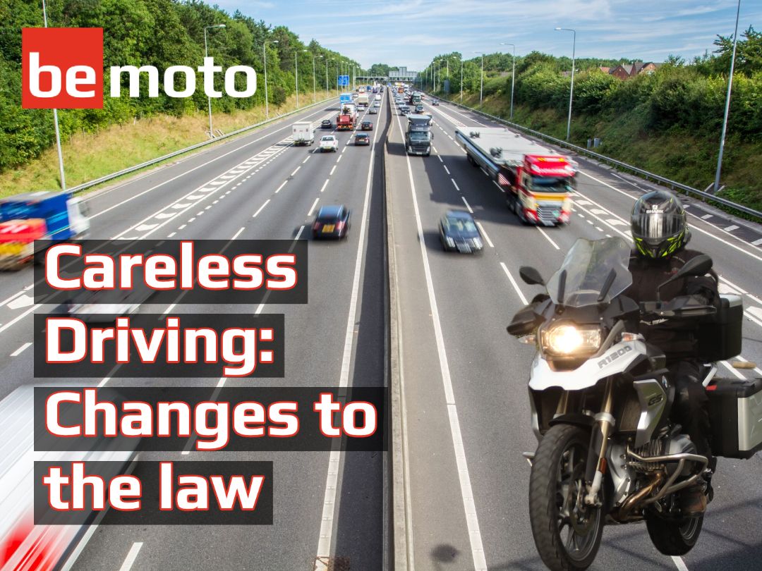 Careless Driving Law Changes headline banner with a photo of a motorway