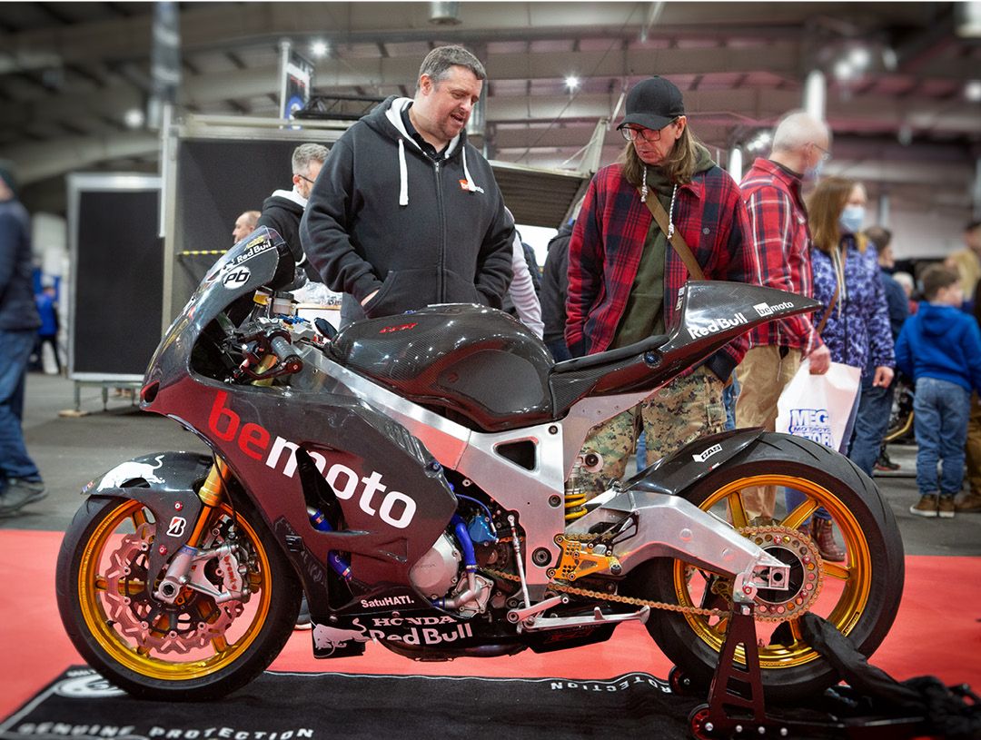 LambChopRides Beastie at the Scottish Motorcycle Show photo by Scott Gorman