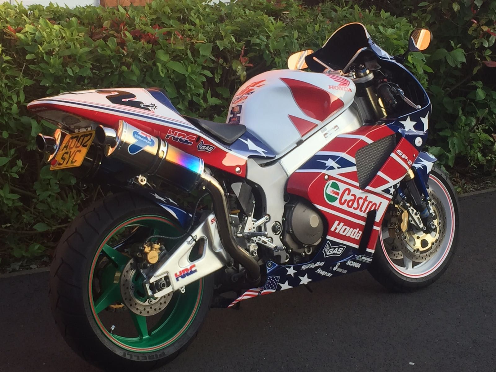 Honda SP-2 staff bike in Colin Edwards replica colours