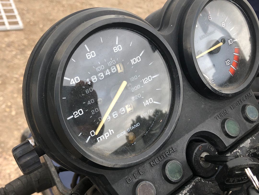 Honda CB500 1996 blue speedo clocks