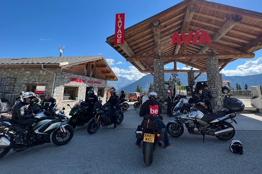 Punta Bagna International Bike Rally Courchevel petrol station