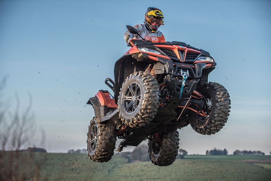 Quad bike jumping