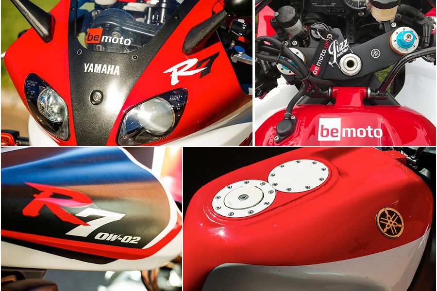 Yamaha R7 Motorbike bodywork close up