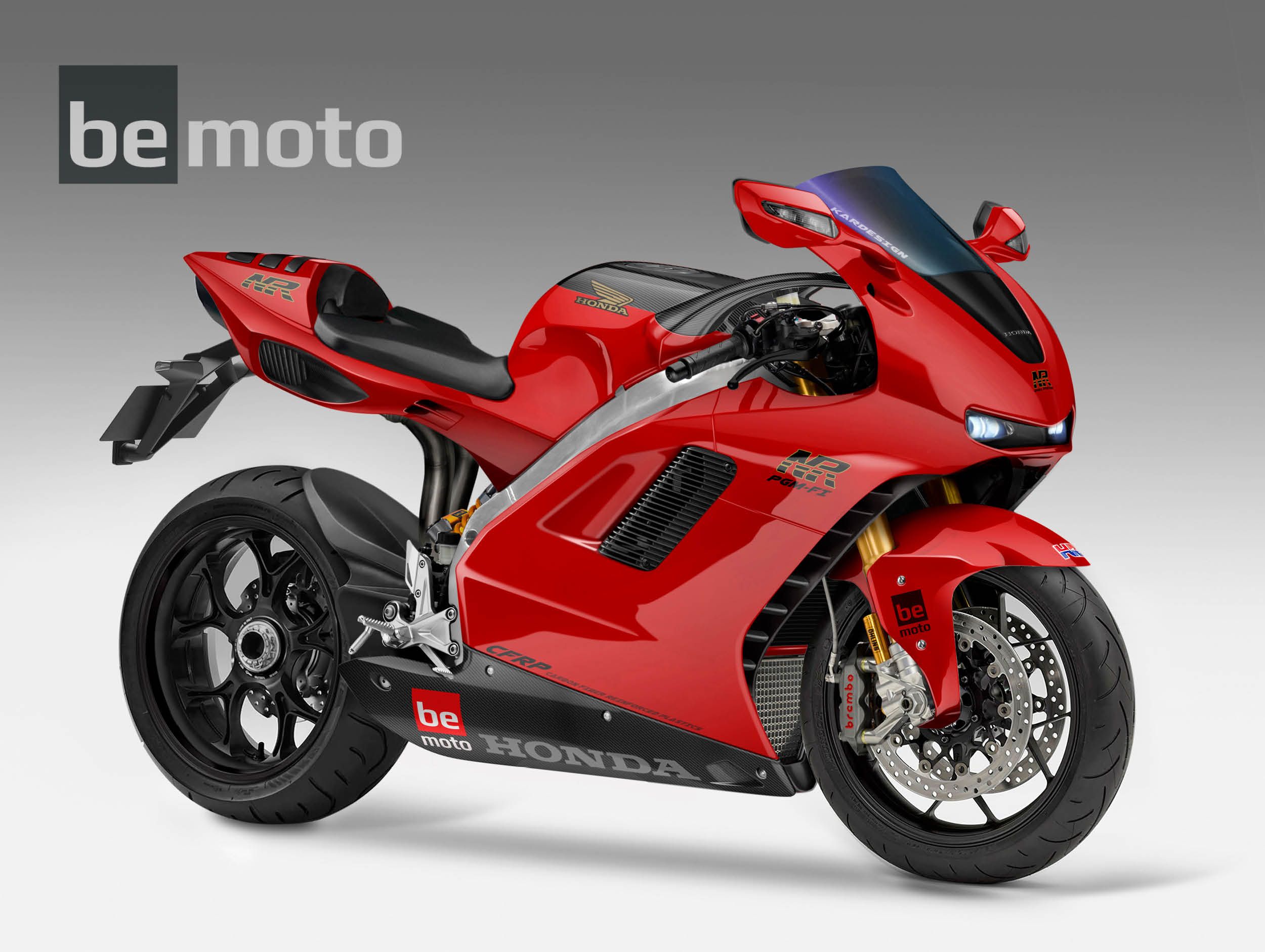 BeMoto NR750 NR1000 Concept Bike in Red