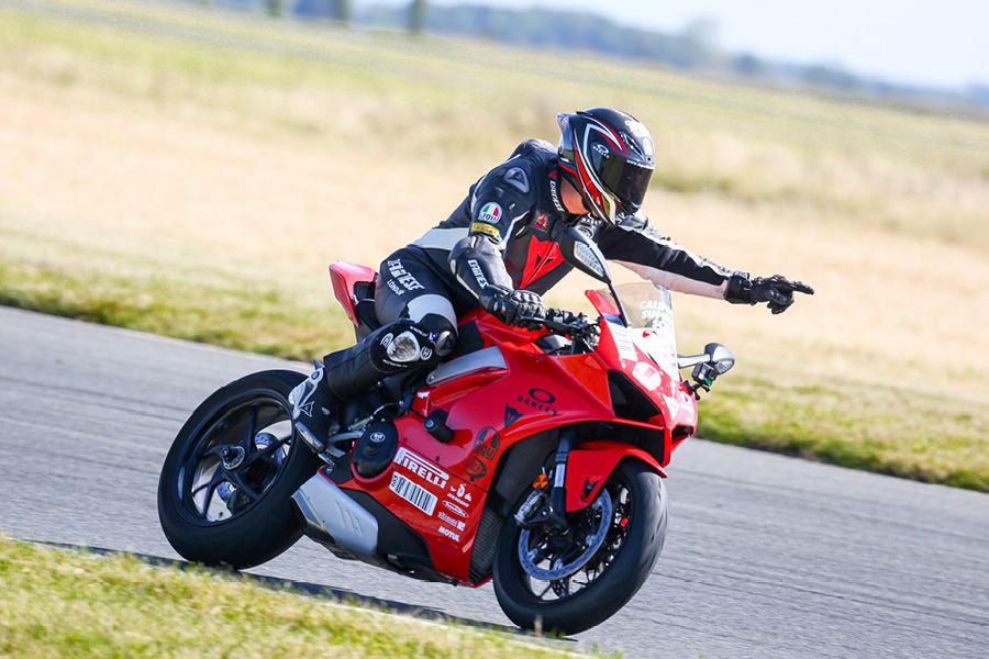 California Superbike School Coach giving direction