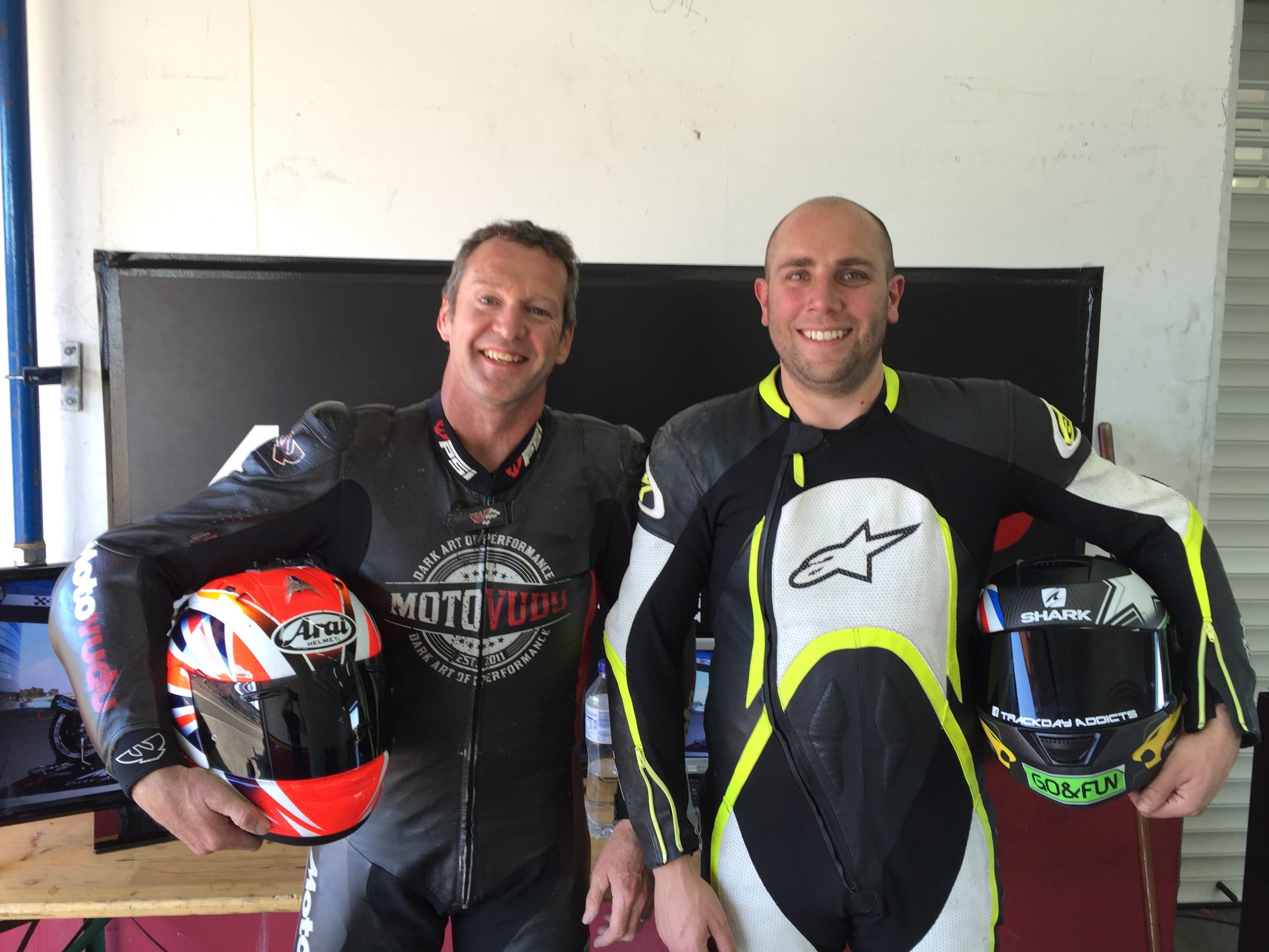 Ryan Clare the original Track Day Addicts founder in his bike leathers