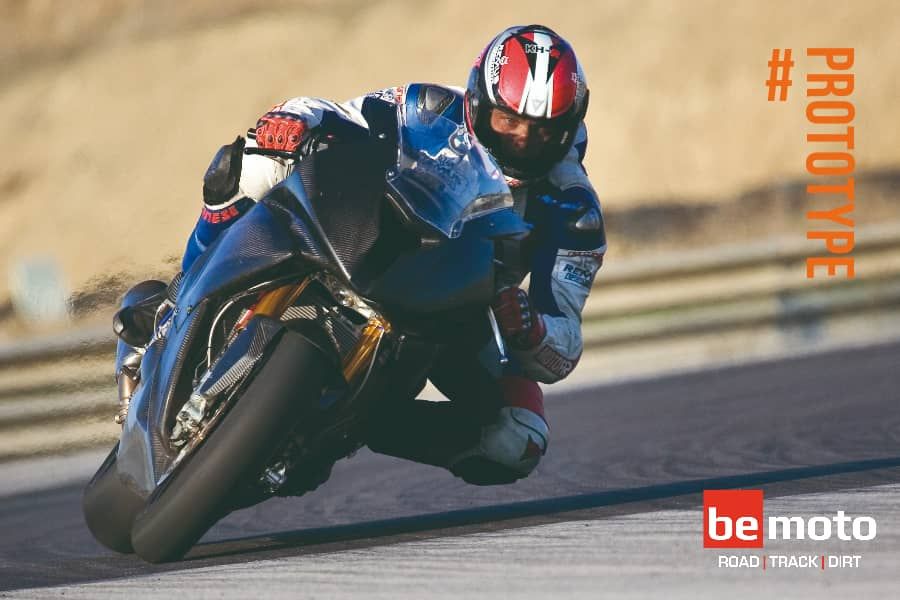 BeMoto Frame Spotting: S1000RR Prototype in Carbon Fibre on a Track