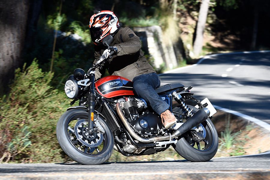 Alan Dowds riding the 2019 Speed Twin