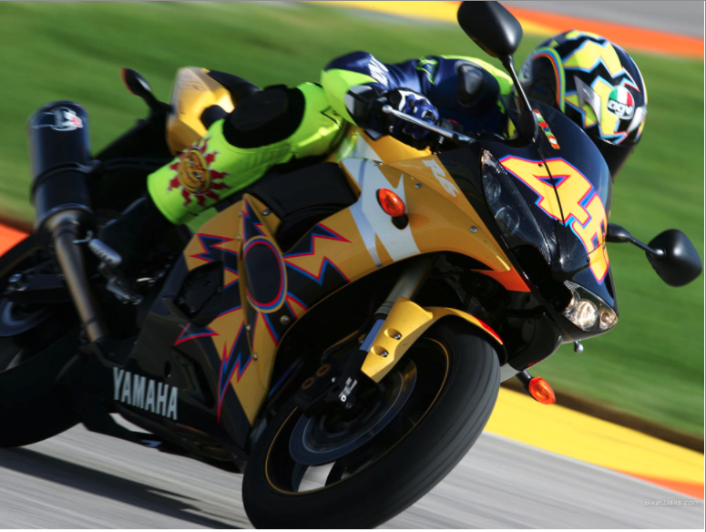 Yamaha VR46 with Valentino Rossi riding the special R6 from 2005