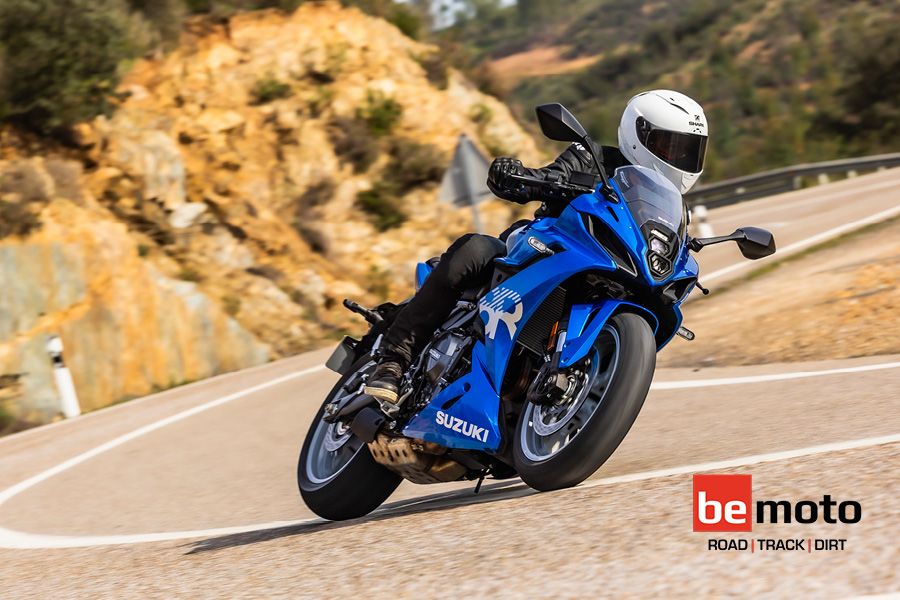 Suzuki GSX-8R riding on the road in Spain