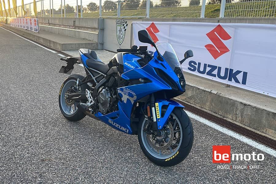 Suzuki GSX-8R track side at Monteblanco circuit in Spain