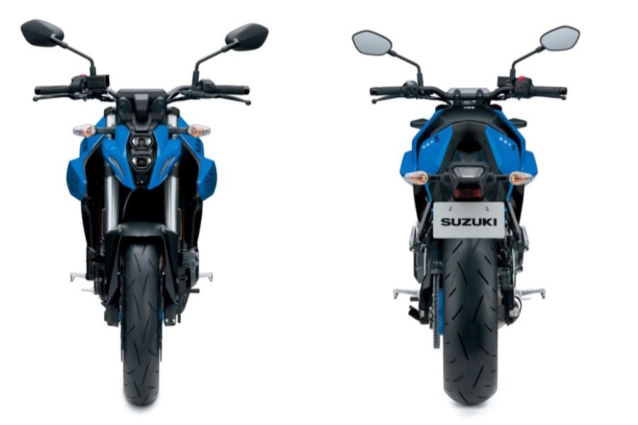 Suzuki GSX-8S front and rear view studio images