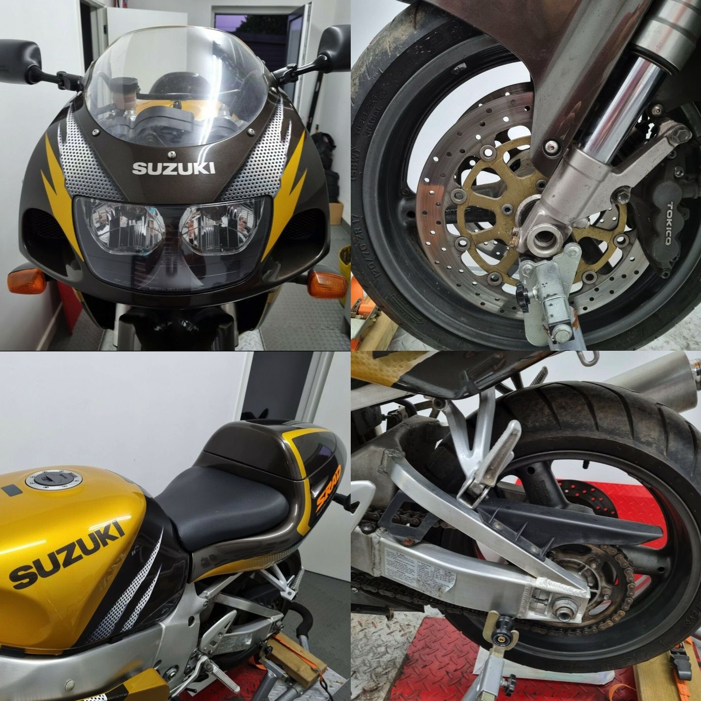 Suzuki GSX-R750 WT SRAD 1996 gold details